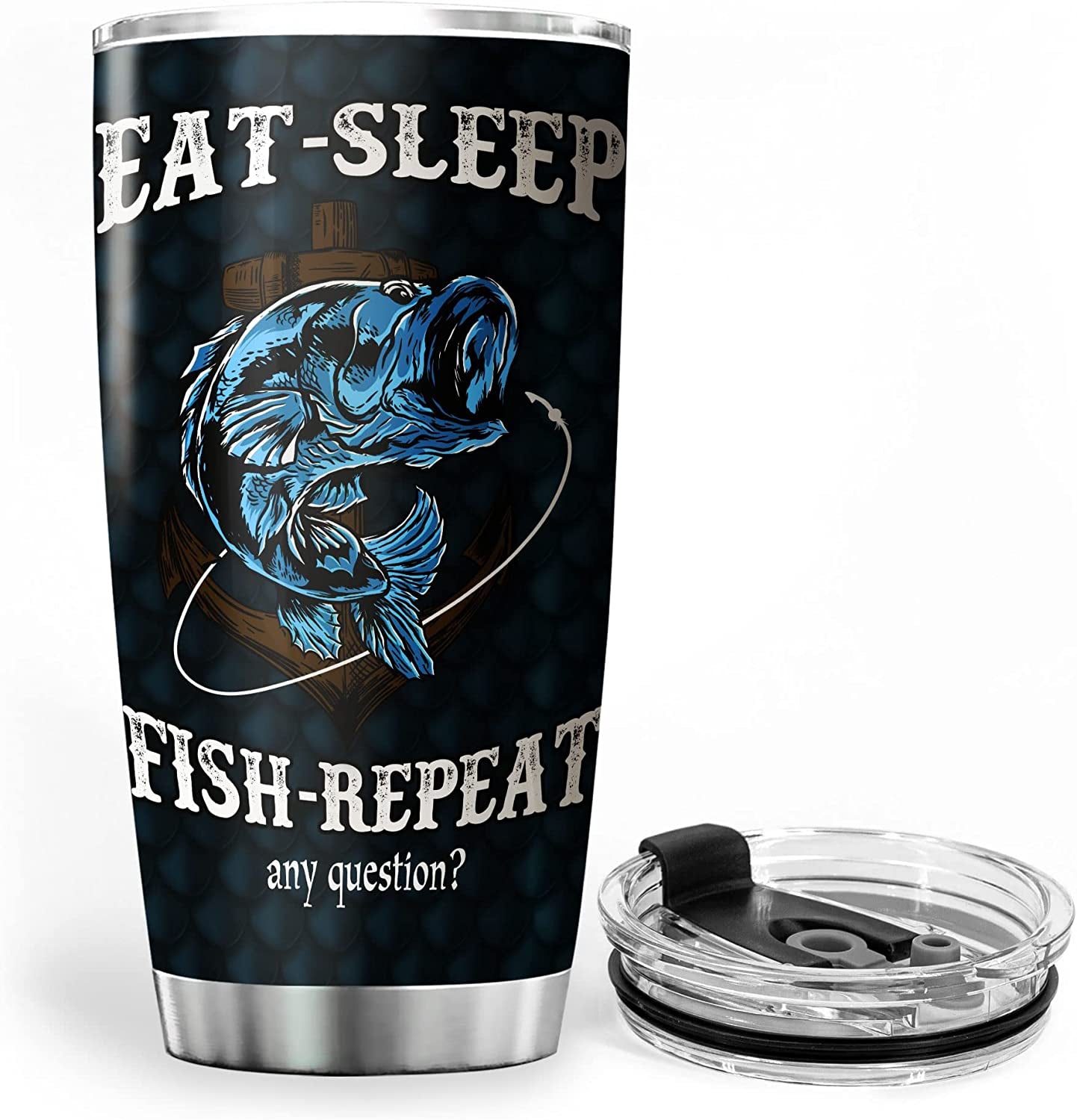 Fishing Tumbler for Men Why Do I Fish Lover Gift Stainless Steel Cups Insulated Tumblers Fisherman Gifts for Dad Daddy Funny Saying Fish Bass Outdoorsman Rodfather Mugs