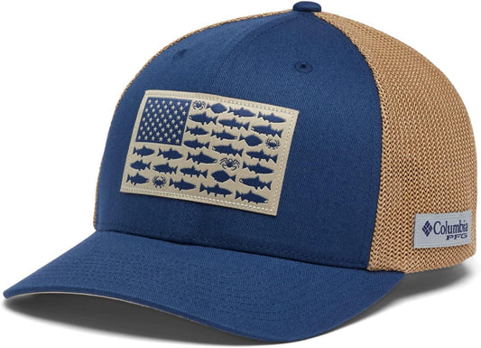 PFG Mesh Canada Fish Flag Stretch-Fit Hat