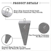 Pyramid Sinkers Fishing Weights Kit Bullet Fishing Weights Sinkers for Ocean Saltwater Surf Fishing Gear Tackle 1Oz 2Oz 3Oz 4Oz 5Oz 6Oz 8Oz