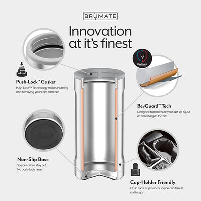 Hopsulator Trio 3-In-1 Insulated Can Cooler for 12Oz / 16Oz Cans + 100% Leak Proof Tumbler with Lid | Can Coozie Insulated for Beer, Soda, and Energy Drinks (Matte Navy)