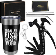 Fishing Gifts for Men, Dad, Husband - Gifts for Dad from Daughter Son Kids - Fathers Day Birthday Christmas Gifts - All in One Hammer Multitool Tumbler Set