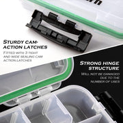 Fishing Tackle Box, Waterproof 3600 and 3700 Tackle Trays, Plastic Tackle Box Organizer with Removable Dividers Storage Lure Box for Lures 1 and 4 Pack