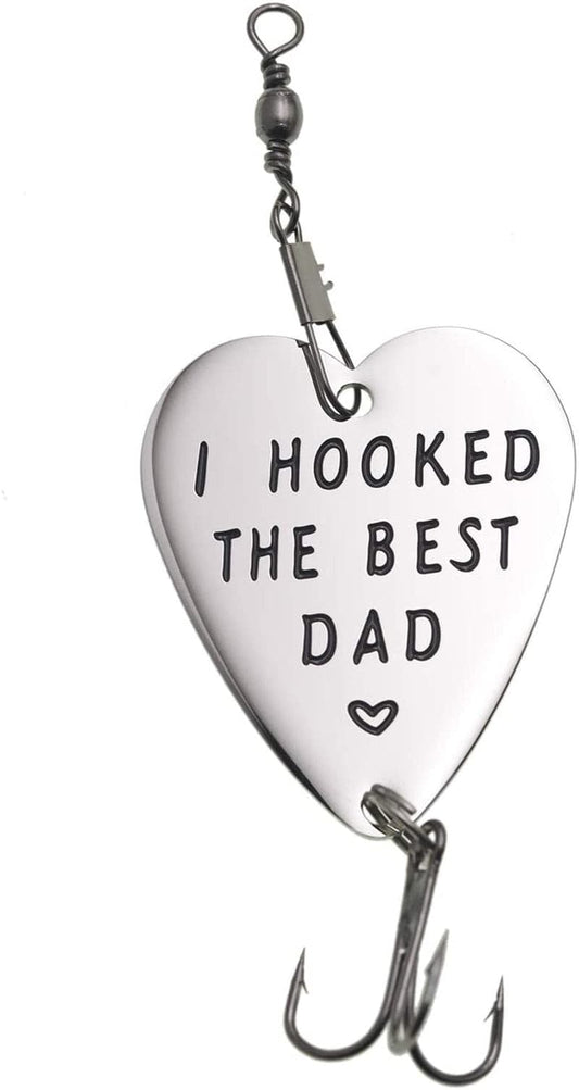 Dad Gifts Fishing Lures Happy Birthday Papa Gift for Daddy Step Dad from Daughter Son Hooks for Fisherman Stepdad