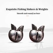 Fishing Weights Sinkers Kit, 100Pcs round Split Shot Sinker, Fishing Weights Egg Sinkers 5 Sizes, 7/1000 Oz, 17/1000 Oz, 7/200 Oz, 1/20 Oz, 7/100 Oz, Plastic Box Pack 3.8 X 1.9 X 0.7 Inch