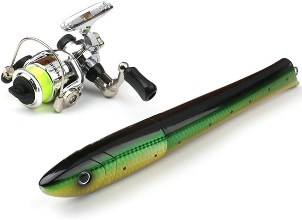 Pen Fishing Pole 55.1 Inch Mini Pocket Fishing Rod Travel Fishing Rod Set Telescopic Fishing Rod Spinning Reel Combo Kit