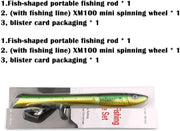 Pen Fishing Pole 55.1 Inch Mini Pocket Fishing Rod Travel Fishing Rod Set Telescopic Fishing Rod Spinning Reel Combo Kit