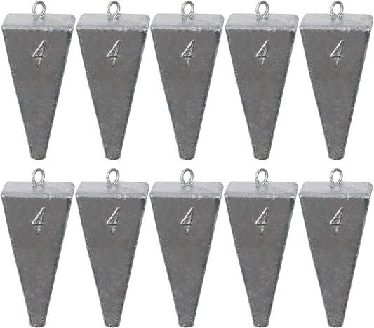 Pyramid Sinkers Fishing Weights Kit Bullet Fishing Weights Sinkers for Ocean Saltwater Surf Fishing Gear Tackle 1Oz 2Oz 3Oz 4Oz 5Oz 6Oz 8Oz