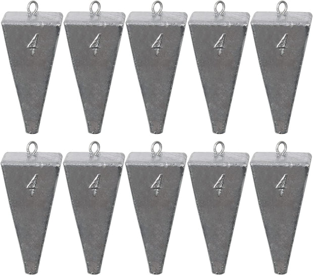 Pyramid Sinkers Fishing Weights Kit Bullet Fishing Weights Sinkers for Ocean Saltwater Surf Fishing Gear Tackle 1Oz 2Oz 3Oz 4Oz 5Oz 6Oz 8Oz