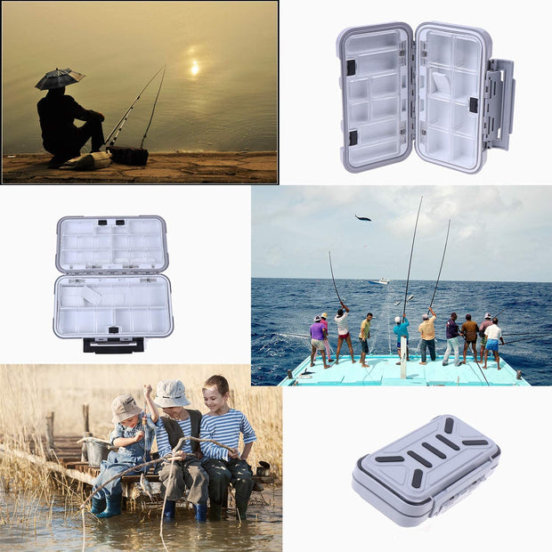 Waterproof Fishing Lure Box,Bait Storage Tackle Box Containers for Bait Casting Fishing Fly Fishing,Large/Medium Lure Case Available