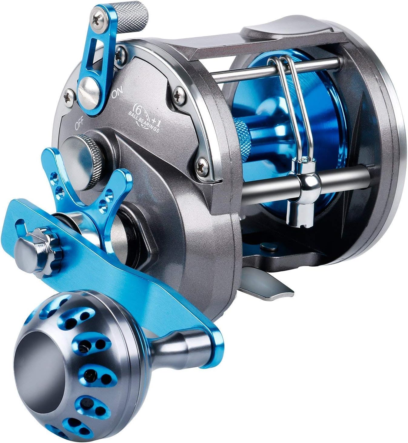 Trolling Reel Saltwater Level Wind Reels, Drag Reels Boat Fishing Ocean Fishing for Sea Bass Grouper Salmon