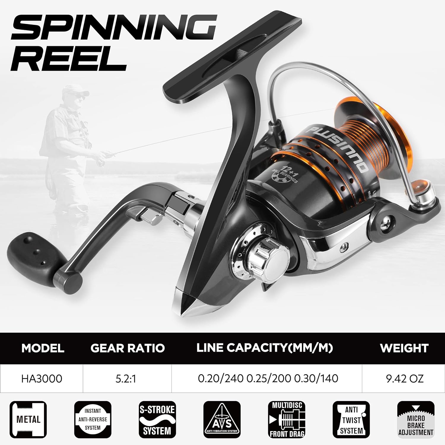 Fishing Rod and Reel Combos - Carbon Fiber Telescopic Fishing Pole - Spinning Reel 12 +1 Shielded Bearings Stainless Steel BB