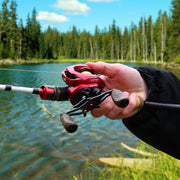 Baitcaster Combo, Fishing Rod and Reel Combo, 2-Piece Fishing Pole with Baitcasting Reel Combo Fishing Gear