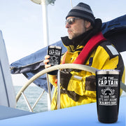 Captain Tumbler Gift - I'M the Captain & I'M Always Right Tumbler with Lid, Gifts for Men, Funny Boat Gifts, Boating Tumbler, Boat Lover Gifts, Gifts for Dad, New Boat Owner, Better Boat