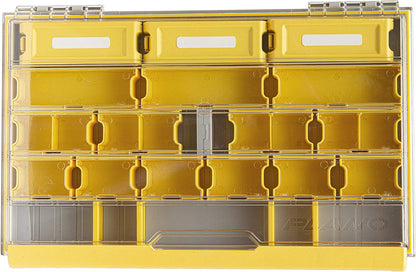 Edge 3600 Terminal Tackle Storage, Gray and Yellow, Includes 10 Hook Retainers, Rustrictor Rust-Resistant Technology, Waterproof Premium Fishing Utility Box