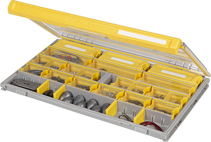 Edge 3600 Terminal Tackle Storage, Gray and Yellow, Includes 10 Hook Retainers, Rustrictor Rust-Resistant Technology, Waterproof Premium Fishing Utility Box