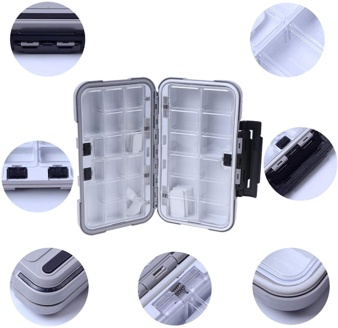 Waterproof Fishing Lure Box,Bait Storage Tackle Box Containers for Bait Casting Fishing Fly Fishing,Large/Medium Lure Case Available