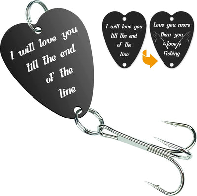 Fishing Gifts for Men, Boyfriend Dad Uncle Fisherman Fishing Lure Hook Accessories, Funny Personalized Engraved Fishing Lover Gift for Him Birthday Anniversary Christmas Valentine'S Day Gifts - YGB05