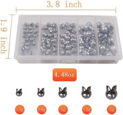 Fishing Weights Sinkers Kit, 100Pcs round Split Shot Sinker, Fishing Weights Egg Sinkers 5 Sizes, 7/1000 Oz, 17/1000 Oz, 7/200 Oz, 1/20 Oz, 7/100 Oz, Plastic Box Pack 3.8 X 1.9 X 0.7 Inch