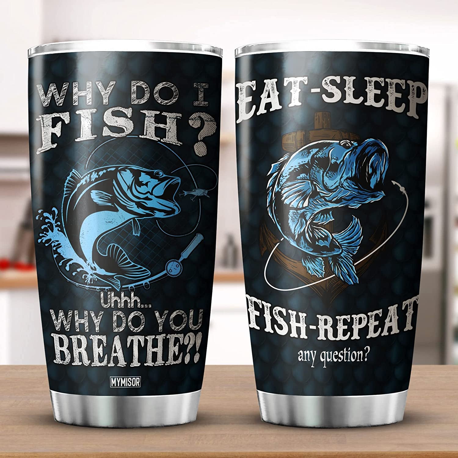 Fishing Tumbler for Men Why Do I Fish Lover Gift Stainless Steel Cups Insulated Tumblers Fisherman Gifts for Dad Daddy Funny Saying Fish Bass Outdoorsman Rodfather Mugs