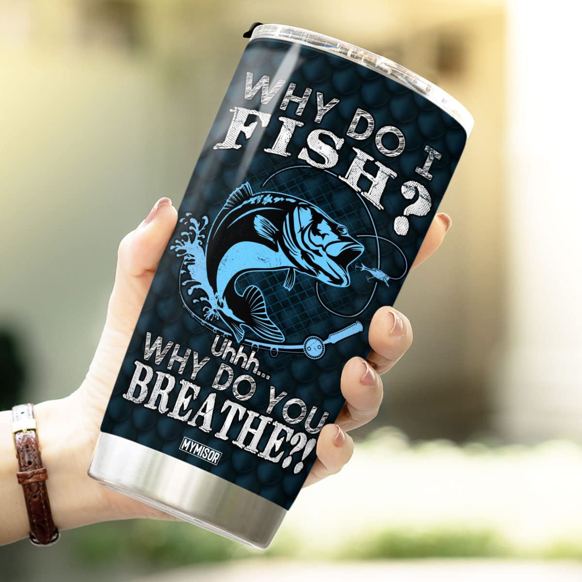 Fishing Tumbler for Men Why Do I Fish Lover Gift Stainless Steel Cups Insulated Tumblers Fisherman Gifts for Dad Daddy Funny Saying Fish Bass Outdoorsman Rodfather Mugs