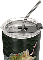 20Oz Fishing Gifts for Men, Dad, Son, Husband, Unique Birthday Gifts for Men, Valentines Day Gifts for Him - Cant Catch Fish like Me Fishing Tumbler Cup, Travel Coffee Mug with Lid